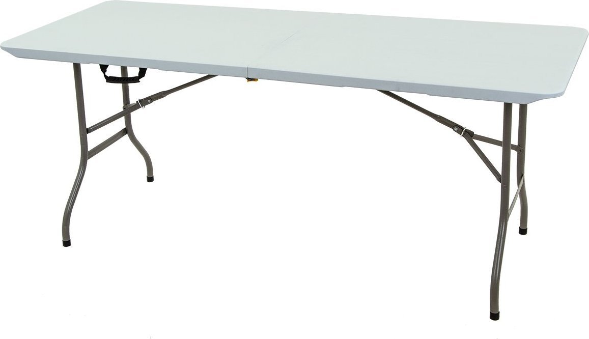 Saska Garden STÓŁ CATERINGOWY BANKIETOWY SKŁADANY W WALIZKĘ 180X70CM MAX.120KG Kolor: Biały