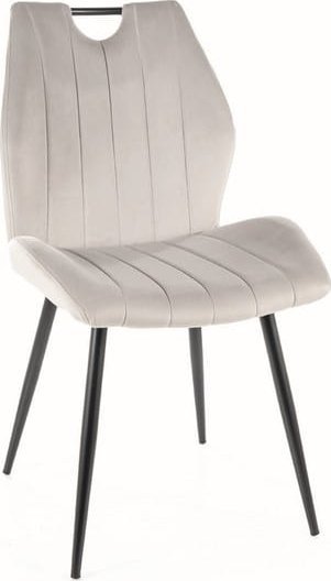 Signal Krzesło ARCO VELVET jasny szary SIGNAL