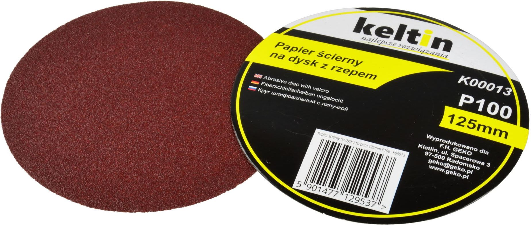 Geko papier ścierny na dysk z rzepem 125mm (K00013)