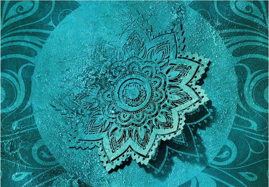 DecoNest Fototapeta - Lazurowy kwiat - 300X210