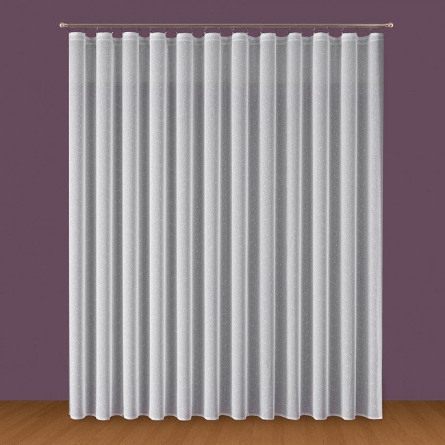 Markizeta Firanka biała fantazyjna z ołowianką 146000 wys. 330 cm.