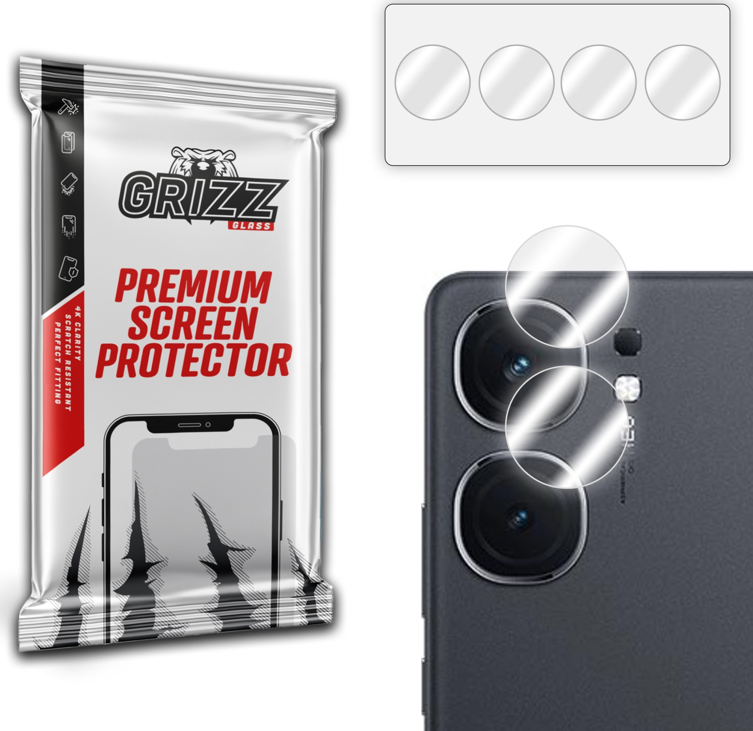 GrizzGlass Szkło na aparat GrizzGlass HybridGlass Camera do Vivo iQOO Neo9