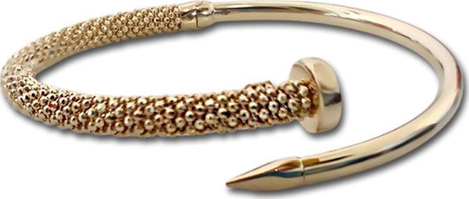 Lovrin Złota bransoletka 585 bangle z kuleczkami 14,73g