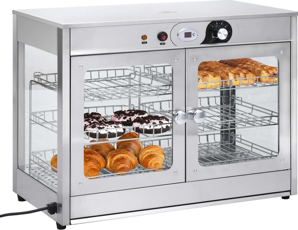 vidaXL Elektryczna witryna grzewcza Gastronorm 1200 W, stal nierdzewna