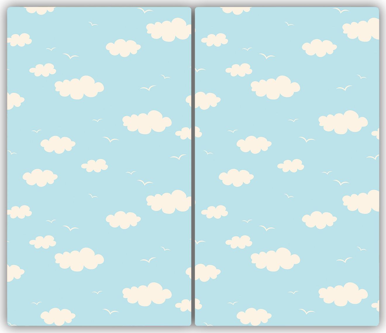 Deska do krojenia Tulup szklana Chmurki 2 52x30cm 2szt.