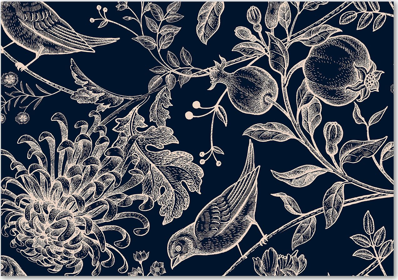 Tulup Tulup Obraz Na Szkle Hartowanym 100x70 Obraz Szklany Kwiaty i ptaki