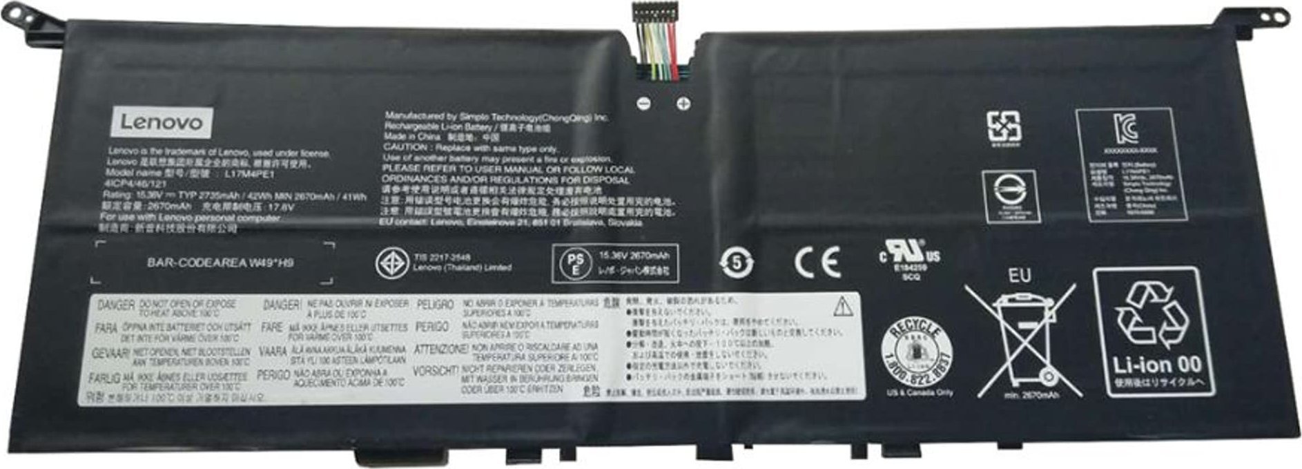 Bateria Lenovo 730S SP/A L17M4PE1
