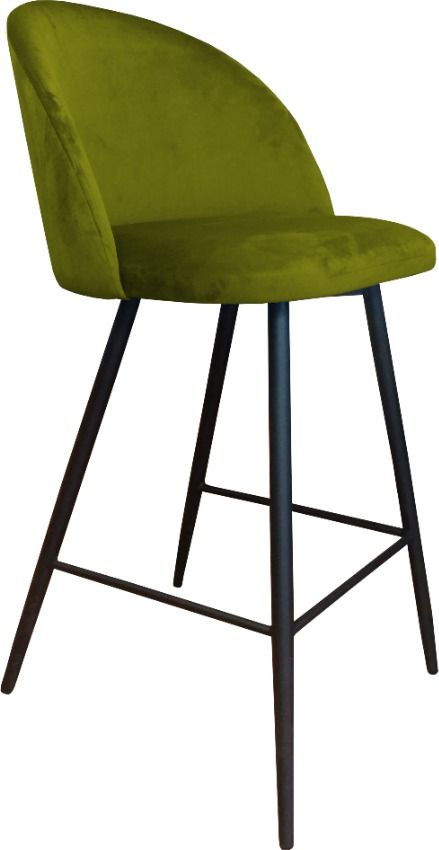 Atos Hoker CLAUDINE BL VELVET oliwkowy na metalowych nogach ATOS