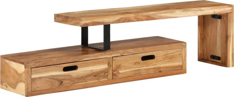 vidaXL Stolik pod telewizor, lite drewno akacjowe