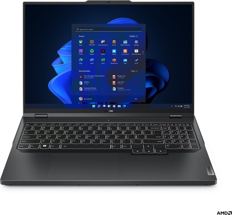 Laptop Lenovo Lenovo Legion Pro 5 16ARX8 Ryzen 7 7745HX 16" WQXGA IPS 300nits AG 165Hz 16GB DDR5 5200 SSD512 GeForce RTX 4060 8GB NoOS Onyx Grey