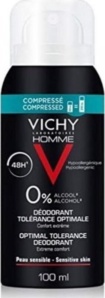 Vichy Dezodorant w Sprayu Vichy Tolrance Optimale Mężczyzna Nie zawiera Alkoholu 48 godzin Unisex dorośli (100 ml)