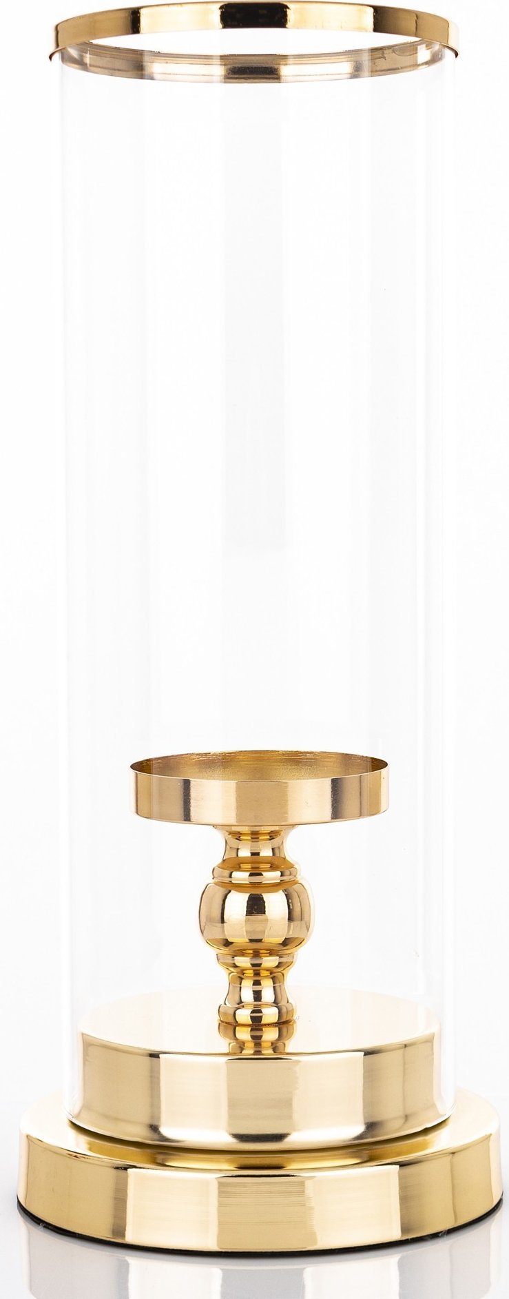 Świecznik złoty z kloszem 36x15 cm KANDILA - II