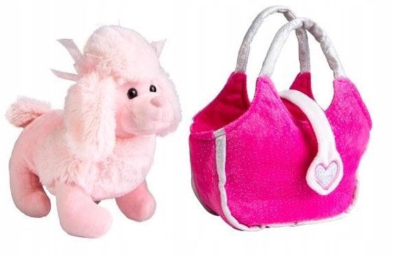 *****Pudel pluszowy różowy w torebce 2002341