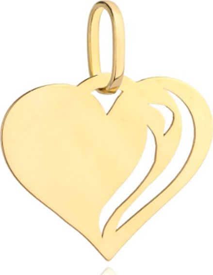 Lovrin Złota zawieszka 585 serduszko fale 0,6 g