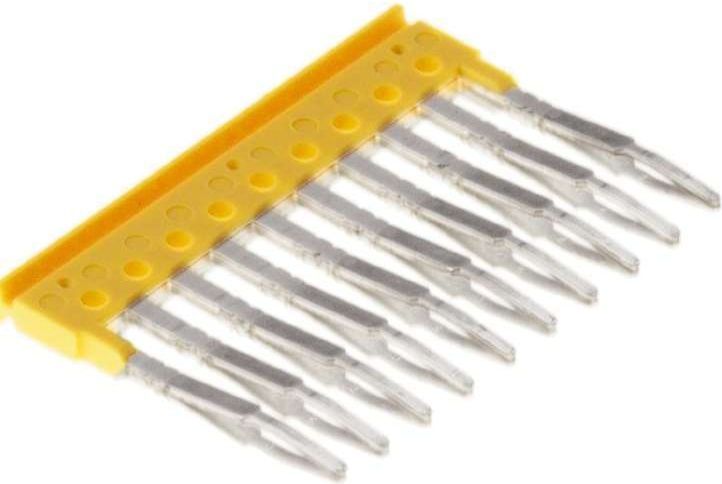 Weidmuller Mostek poprzeczny 10-torowy, raster 3,5mm żółty ZQV 1.5/10 (1776200000)