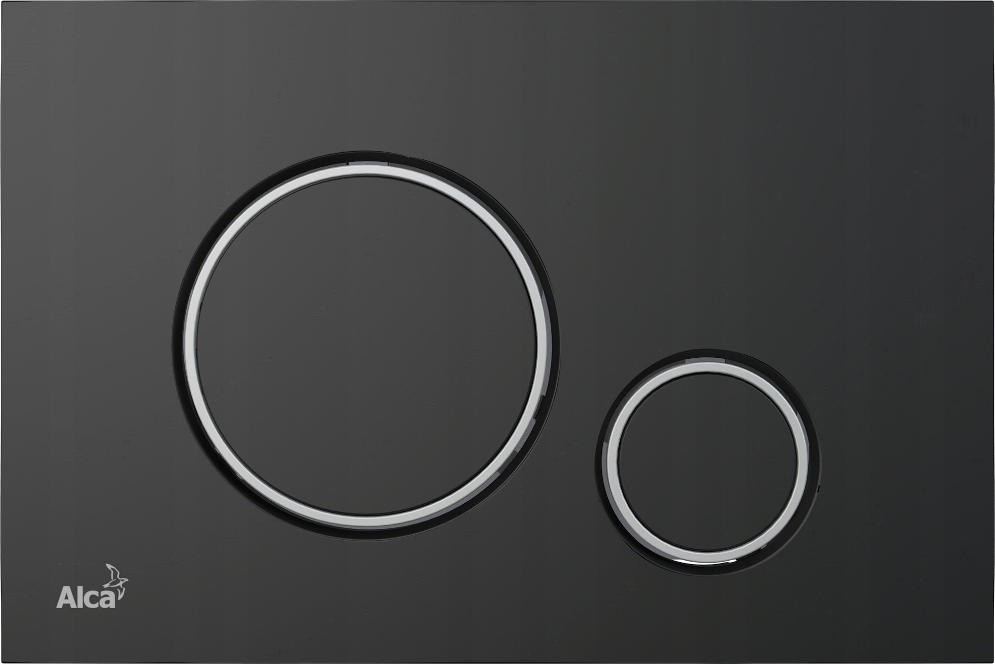 Przycisk spłukujący M778 / ALCA / THIN / PRZYCISK / STERUJĄCY DO SYSTEMÓW PODTYNKOWYCH, CZARNY-MAT/CHROM-POŁYSK /