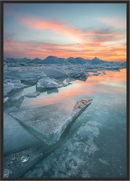 E-druk OBRAZ PLAKAT W RAMIE 73x53 cm Islandia P583