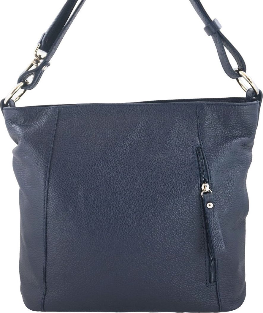 Barberinis Pojemny skórzany worek na ramię - Granatowy uniwersalny