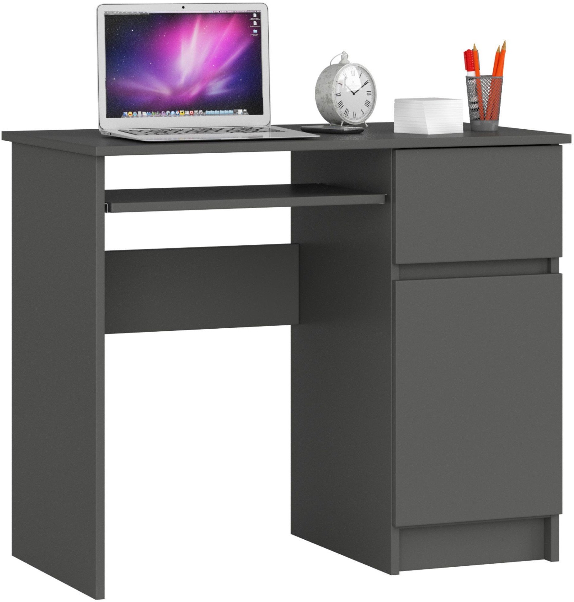 Biurko Fabryka Mebli Akord Biurko komputerowe 90 cm Piksel prawe - grafit szary