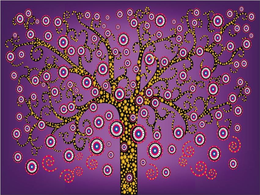 DecoNest Fototapeta - abstrakcja: drzewo (fioletowy) - 400X309