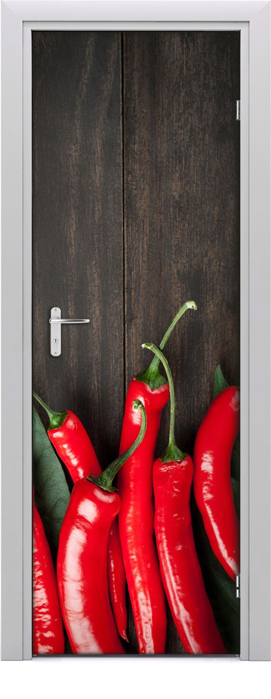 Tulup Fototapeta samoprzylepna na drzwi 75 x 205 cm chilli