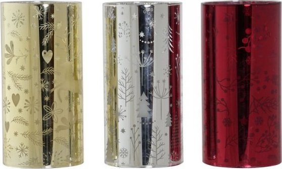 Dekoracja świąteczna DKD Home Decor Świeca DKD Home Decor Światło LED Boże Narodzenie (7,5 x 7,5 x 15 cm) (3 Sztuk)