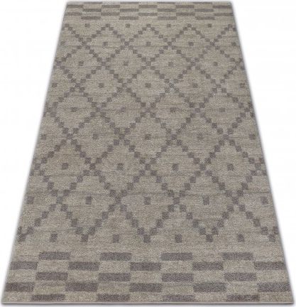 Dywany Łuszczów Dywan SOFT 8047 RUTA BOHO krem / jasny brąz, 120x170 cm