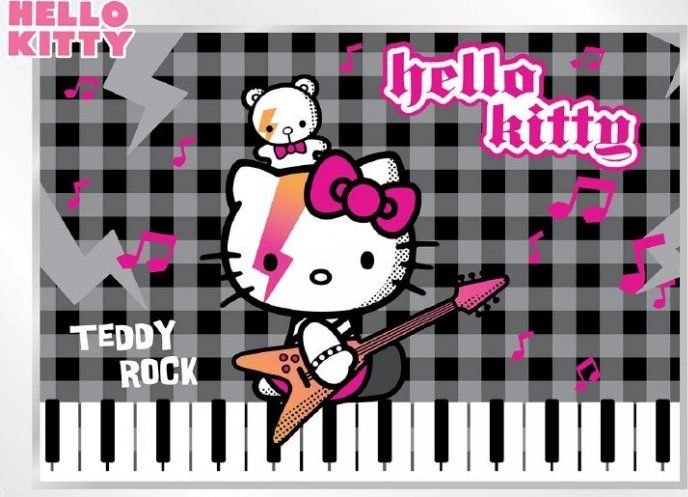 VE Fototapeta na flizelinie Hello Kitty Teddy Rock XL