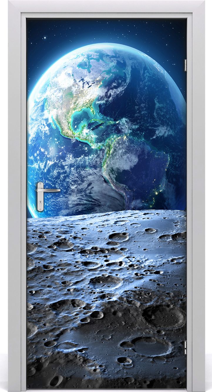 Tulup Fototapeta samoprzylepna na drzwi 95 x 205 cm planeta Ziemia