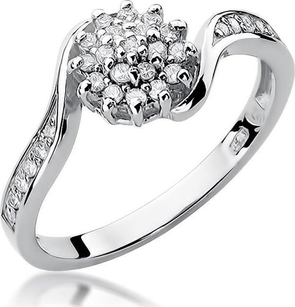 Best Diamonds złoty pierścionek z brylantem 0.25ct 7