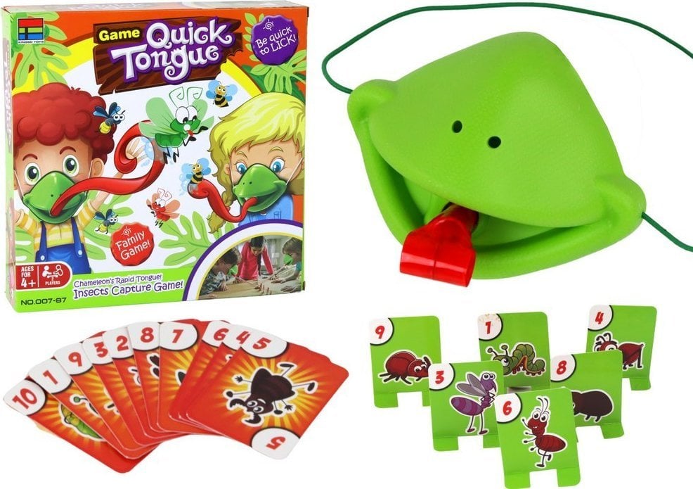 LeanToys Zabawna Gra Zręcznościowa Szybki Język - Złap Owada Maska Kameleon