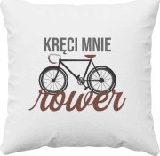 Koszulkowy Kręci mnie rower - poduszka z nadrukiem