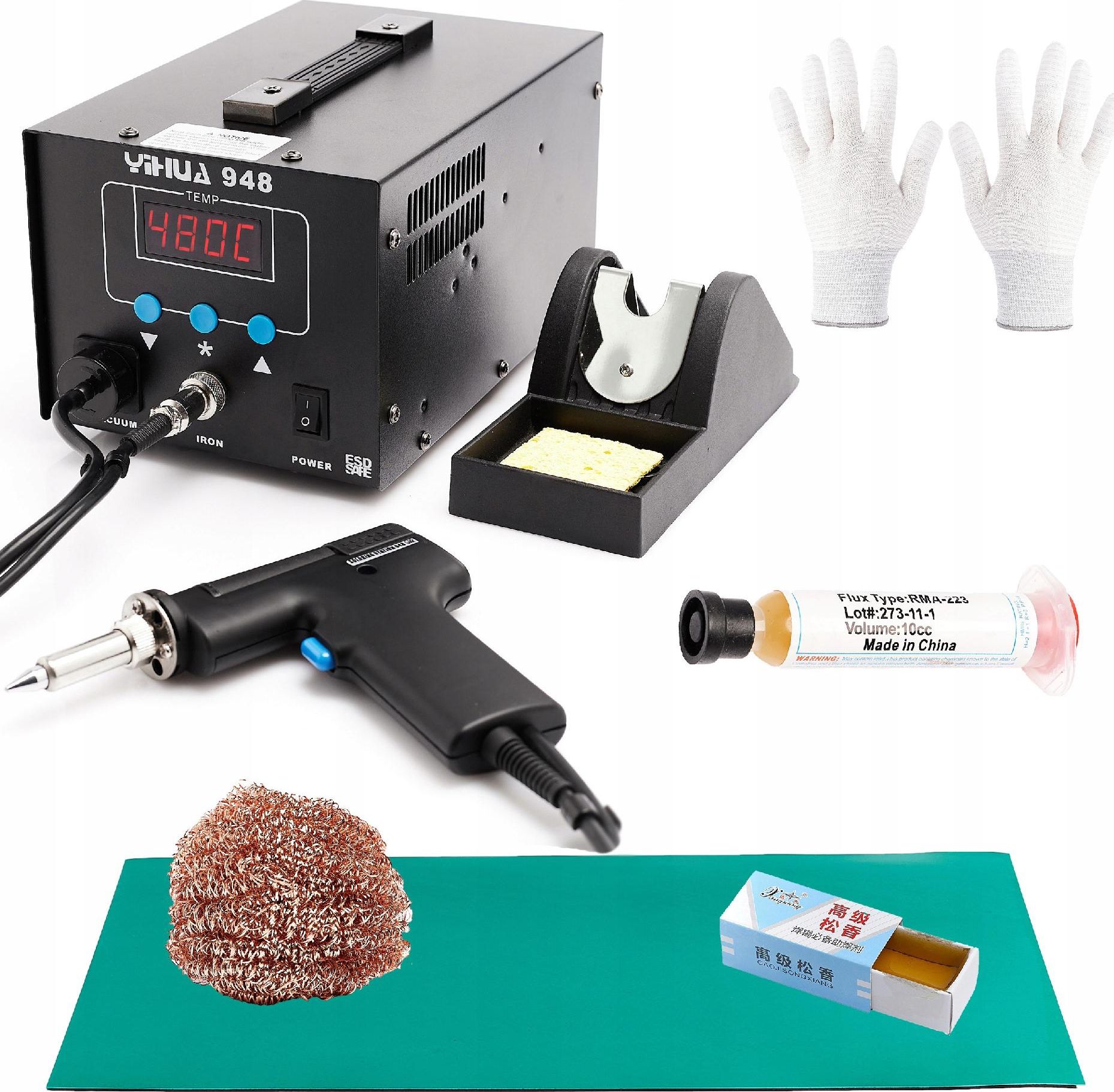 Techrebal MEGA ZESTAW STACJA LUTOWNICZA YIHUA 948 MATA