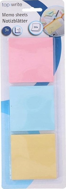 Topwrite Topwrite - Zestaw karteczek samoprzylepnych 3x 50 szt.