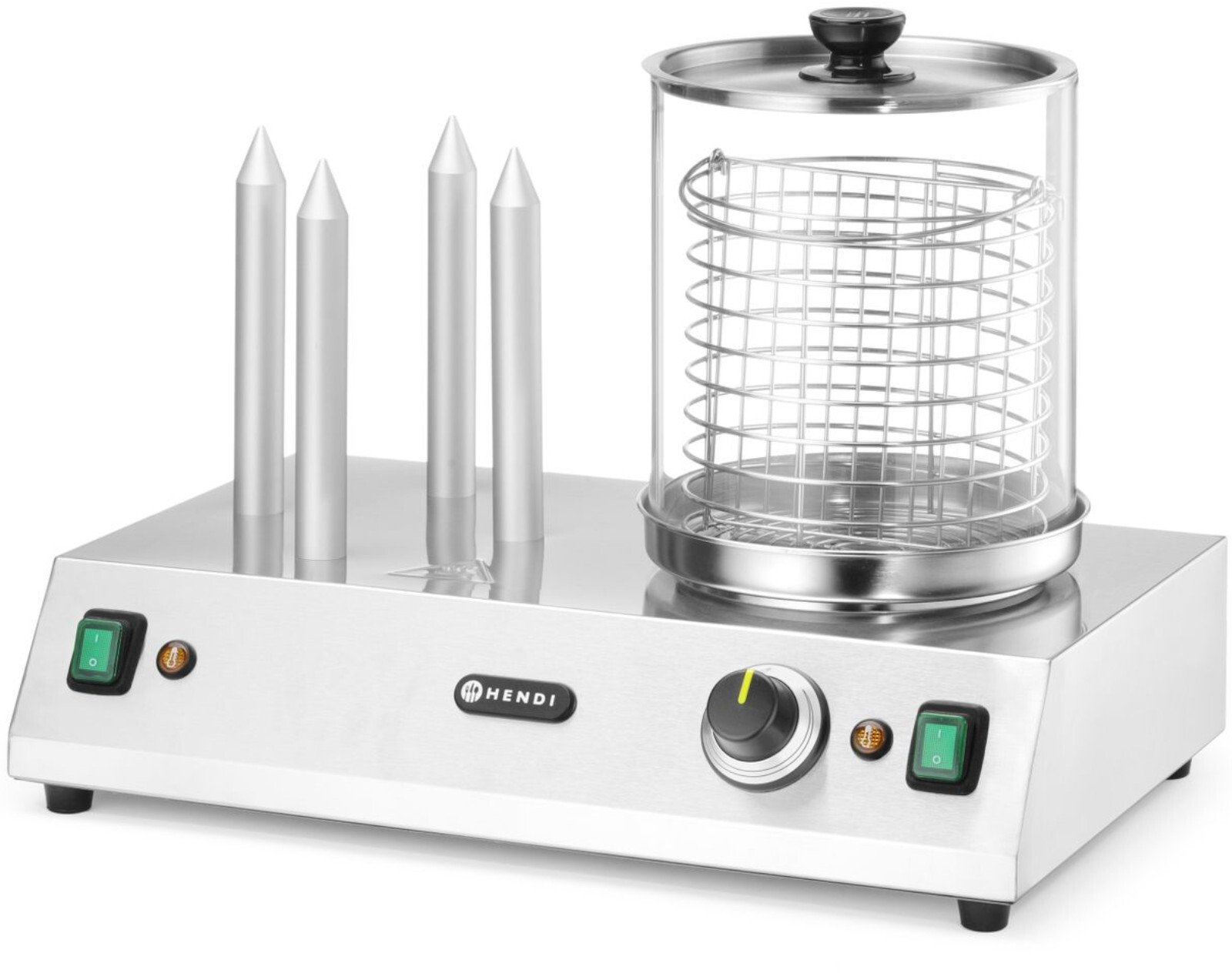 Hendi Podgrzewacz do hot-dogów bułek parówek 4 szpikulce 550 W