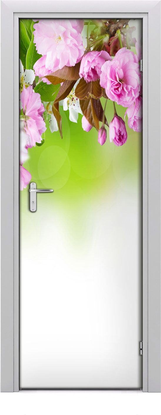 Tulup Fototapeta samoprzylepna na drzwi 75 x 205 cm wiosenne kwiaty