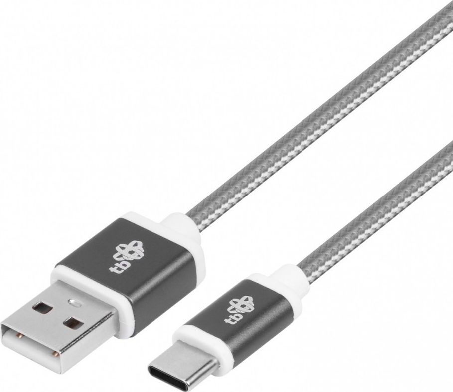 Kabel USB TB Print USB-A - USB-C 1.5 m Szary (AKTBXKUCSBA150S)