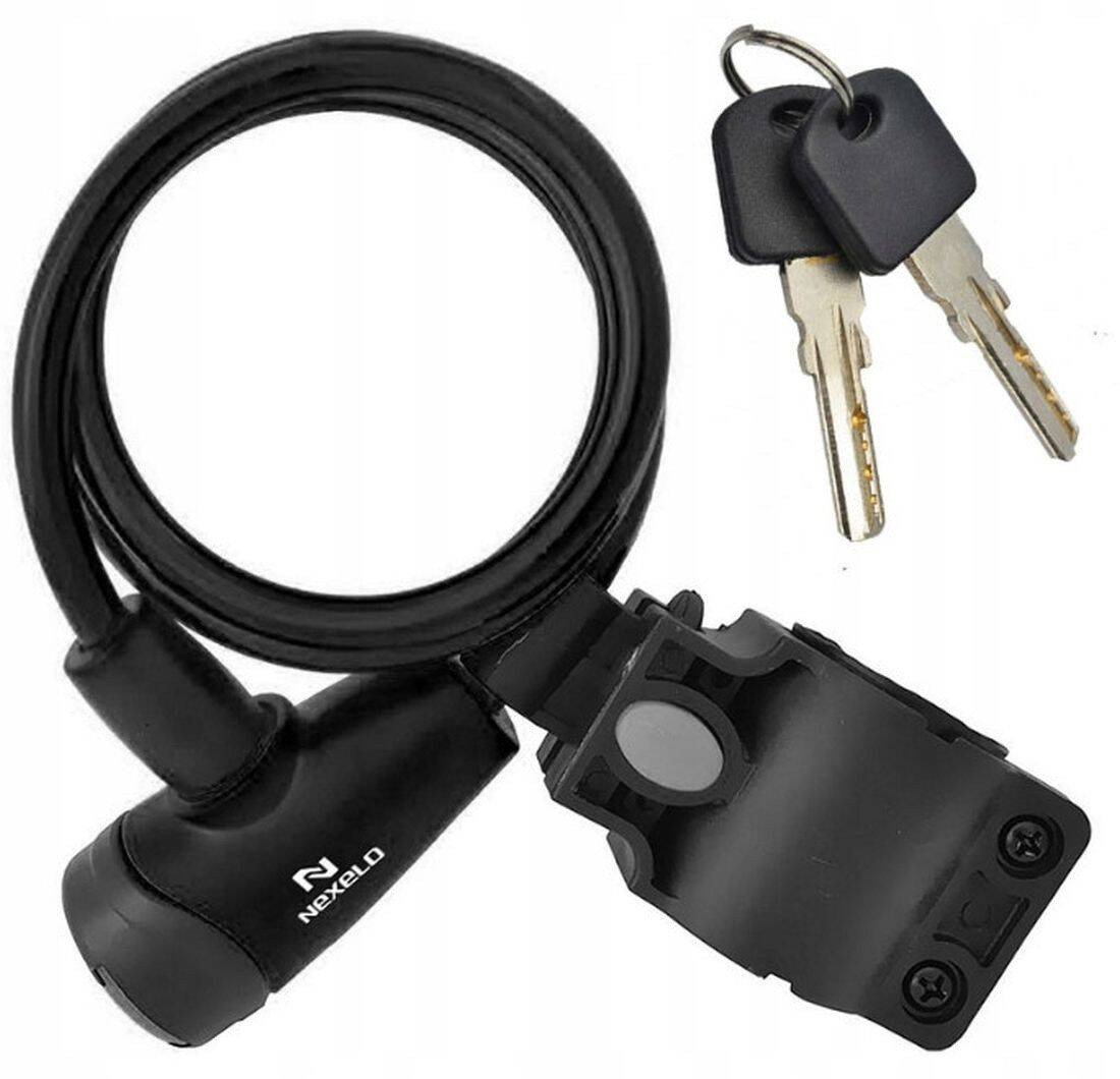 ZAPIĘCIE ROWEROWE ZAMKNIĘCIE SPIRALA NA KLUCZ NEXELO L233770.CZ.NEX