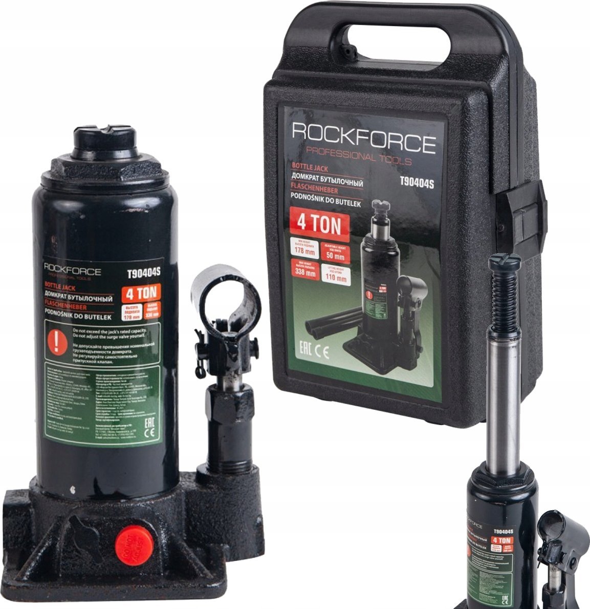 Rockforce PODNOŚNIK HYDRAULICZNY SŁUPKOWY 4T WALIZKA