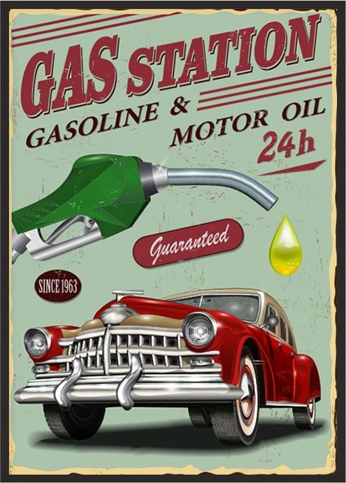 E-druk OBRAZ PLAKAT W RAMIE 33x43 cm Garaż Car P1849