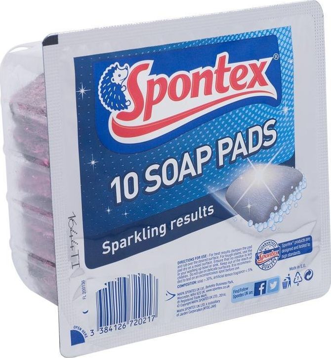 Spontex Czuściki Nasączane 10szt Soap Pads