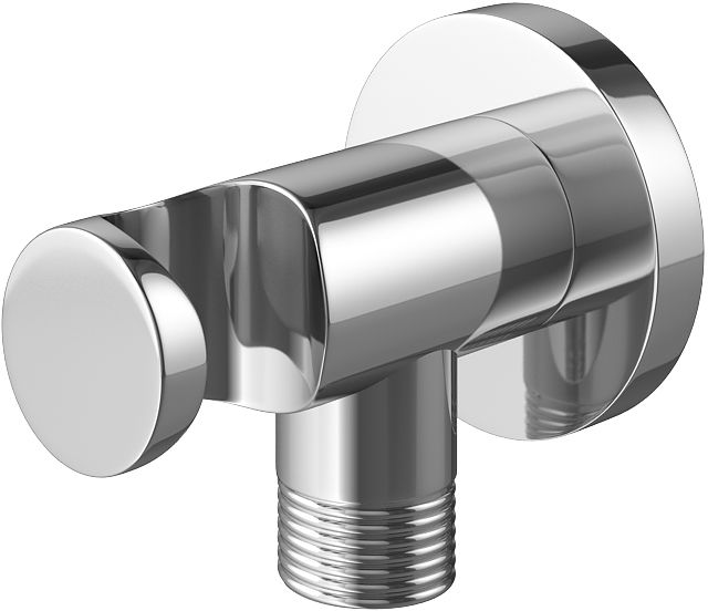 KOHLMAN Przyłącze kątowe z uchwytem chrom (QW004AM)