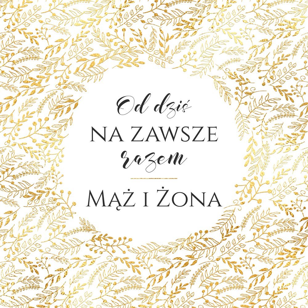 HENRY Karnet KWD z bilecikiem HS Ślub Złoty