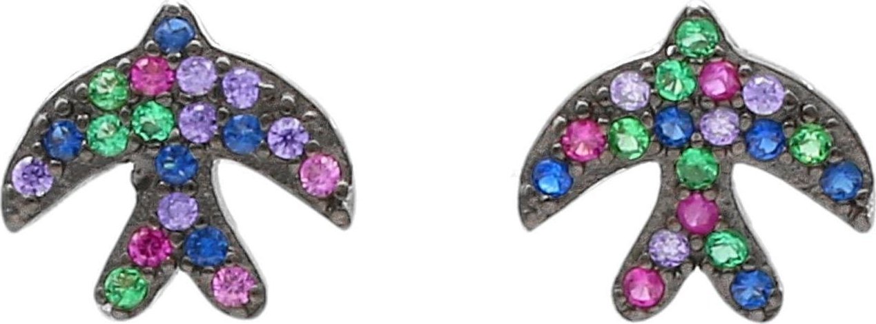 Irbis srebrne kolczyki jaskółki z cyrkoniami Uniwersalny