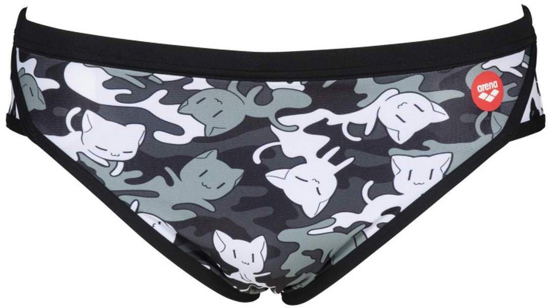 ARENA STROJE PŁYWACKIE MEN'S CRAZY CAMO CATS BRIEF BLACK WHITE MULTI 004079/500 D5 85