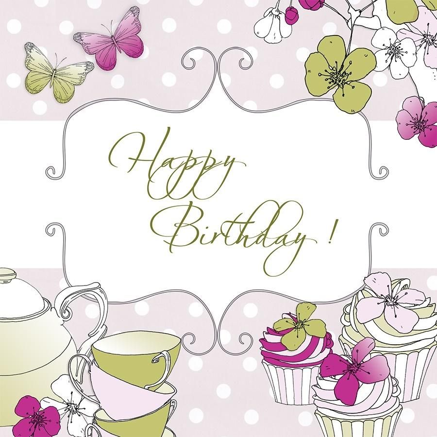 Clear Creation Karnet urodzinowy Swarovski kwadrat muffinki (CL1506)