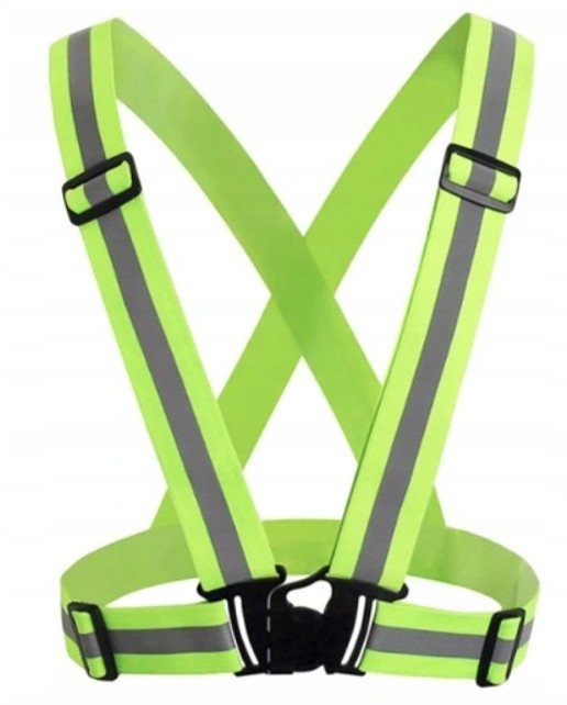 Szelki Odblaskowe Kamizelka Do Biegania Na Rower Motor Drogowa BHP Żółta