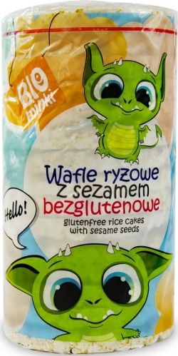 Biominki WAFLE RYŻOWE Z SEZAMEM BEZGLUTENOWE BIO 100 g - BIOMINKI