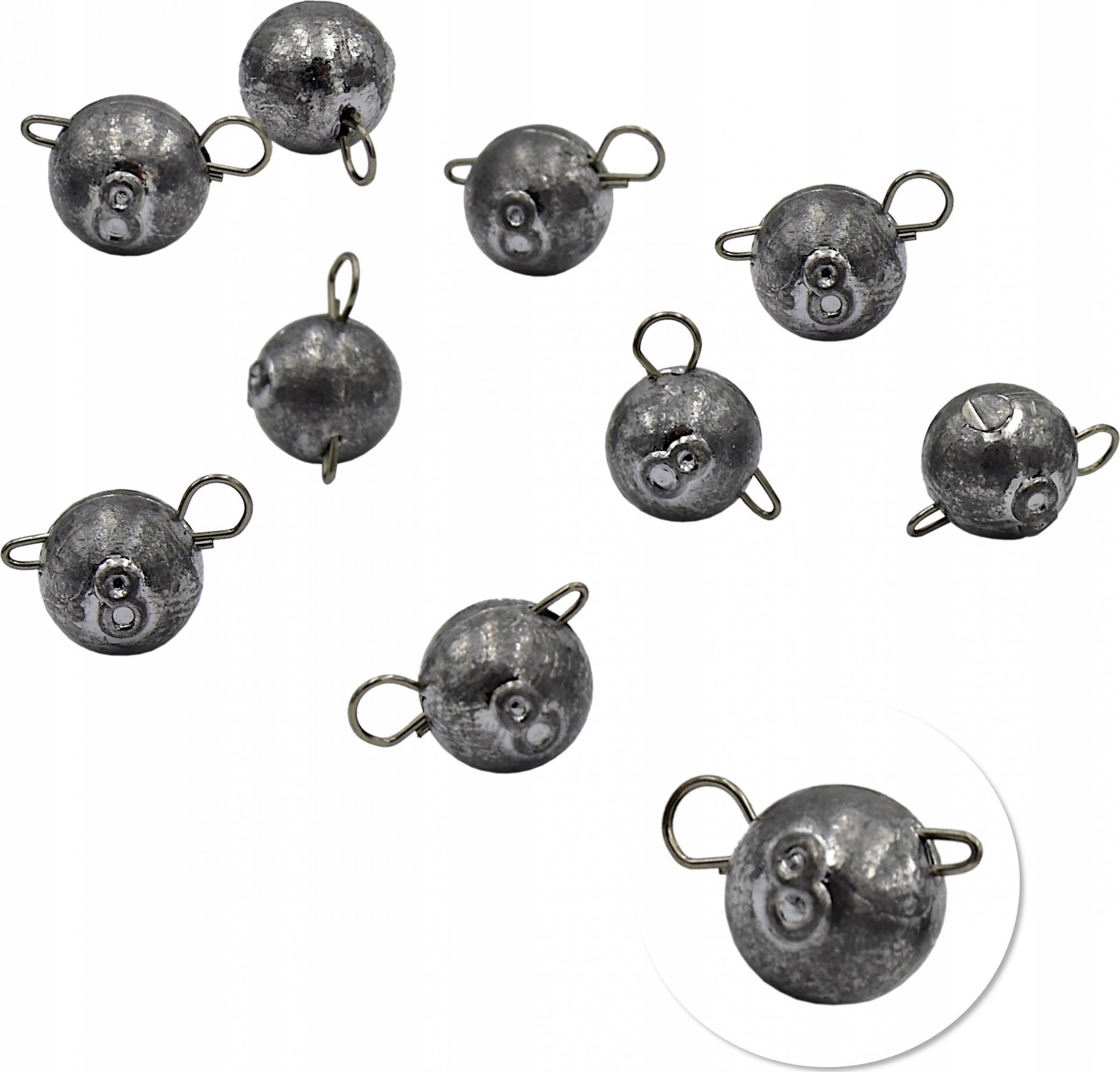 ZHIBO Czeburaszka główka ołowiana składana 8 g - 10 szt