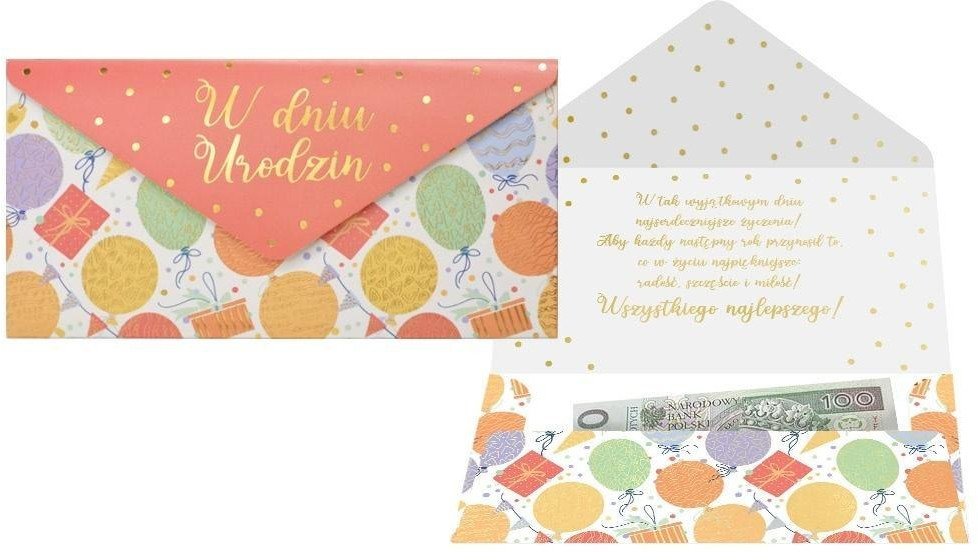 Koperta podarunkowa Urodziny